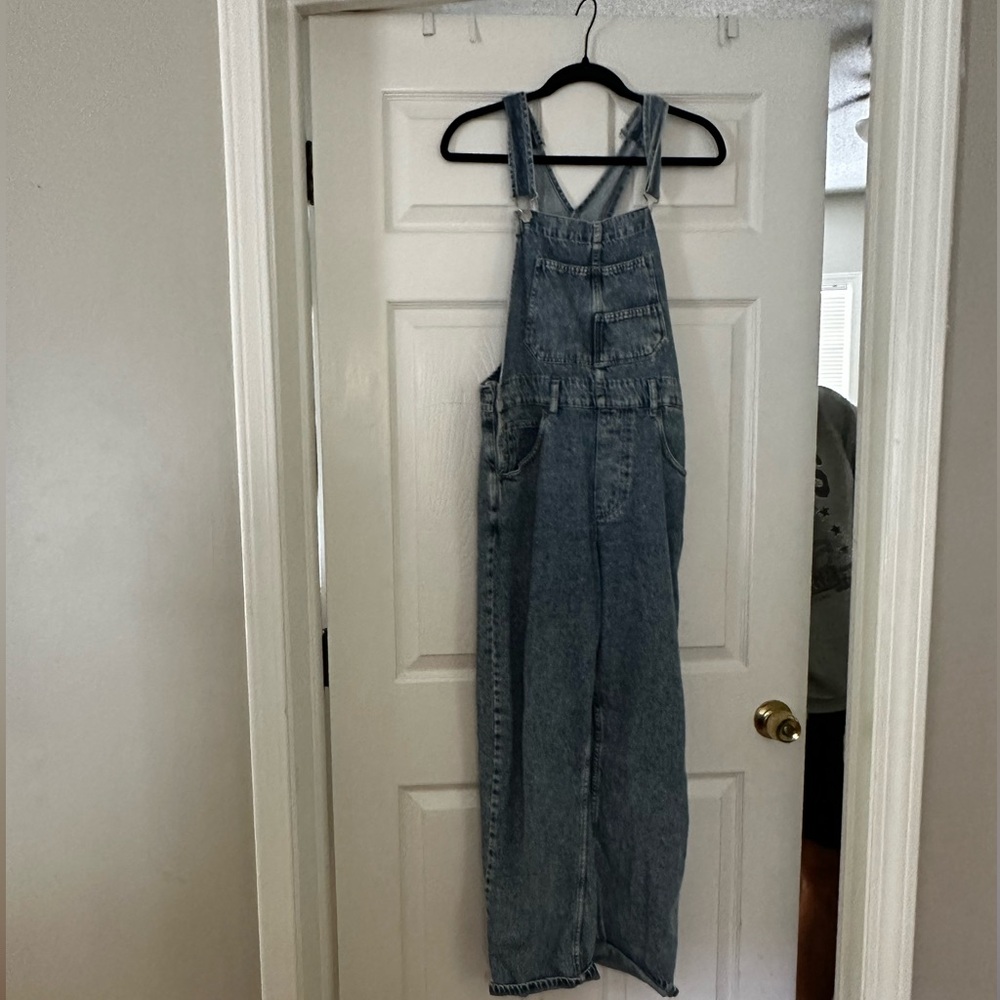We The Free Light Blue Denim overalls